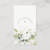 抽象芸術グリーンフローラおむつラッフルベビーシャワー エンクロージャーカード (裏面)