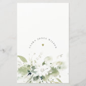 抽象芸術グリーンフローラアドバイスブライダルベビーシャワー (裏面)