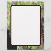 抽象芸術グリーンフローラカスタム紙シート (裏面)