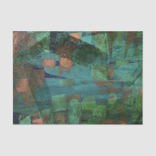 抽象芸術グリーンフローラ自然愛好家フォレスト 薄葉紙 (正面)