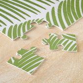 抽象芸術グリーンフローラ、シームレスな背景。 ジグソーパズル (側面)