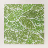 抽象芸術グリーンフローラ、シームレスな背景。 ジグソーパズル (横)