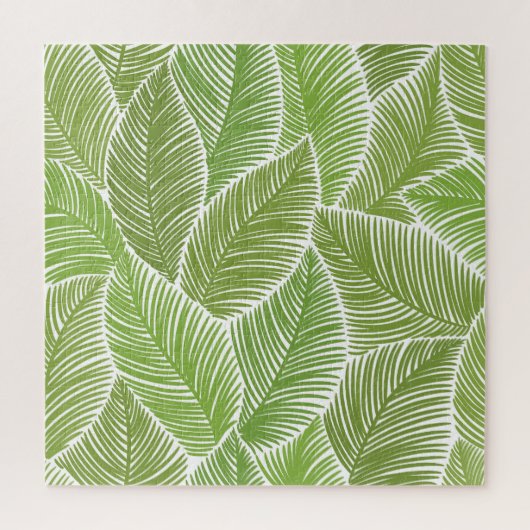 抽象芸術グリーンフローラ、シームレスな背景。 ジグソーパズル (縦)