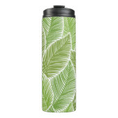 抽象芸術グリーンフローラ、シームレスな背景。 タンブラー (正面)