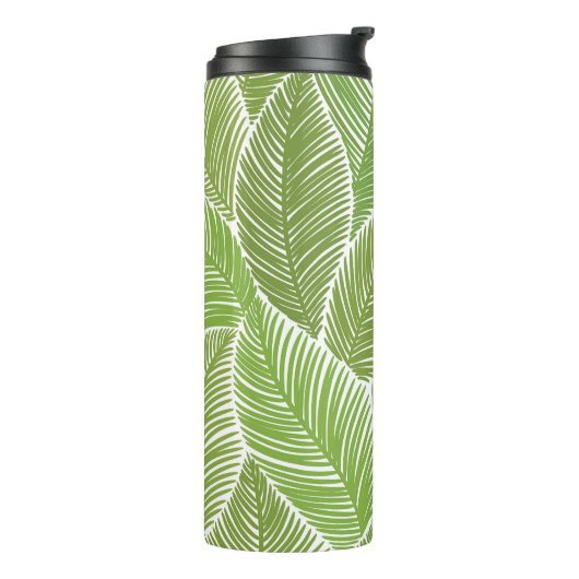 抽象芸術グリーンフローラ、シームレスな背景。 タンブラー (回転左)