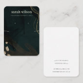 抽象芸術グリーンブラック金ゴールドイヤリングネックレスディスプレイ 名刺 (正面/裏面)