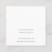 抽象芸術グリーンブラック金ゴールドバンドネックレスディスプレイ スクエア名刺 (裏面)