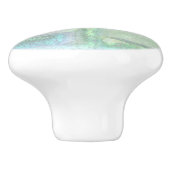 抽象芸術グリーンブルーピンクのテクスチャパターン セラミックノブ (側面)