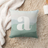 抽象芸術グリーンマウンテン水彩風景 クッション (ブランケット)