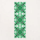 抽象芸術グリーンマンダラサイケデリックチョウの渦巻き ヨガマット (正面)