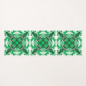 抽象芸術グリーンマンダラサイケデリックチョウの渦巻き ヨガマット (正面(横))