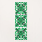 抽象芸術グリーンマンダラサイケデリックチョウの渦巻き ヨガマット (正面)