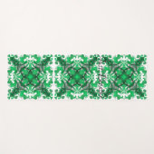 抽象芸術グリーンマンダラサイケデリックチョウの渦巻き ヨガマット (正面(横))