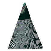 抽象芸術グリーンマーブルスワールアートパーティー帽子 パーティーハット (右)