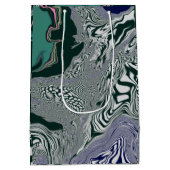 抽象芸術グリーンマーブルスワールアート抱き枕 ミディアムペーパーバッグ (裏面)