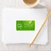 抽象芸術グリーンライムドロップ ラベル (インサイチュ)