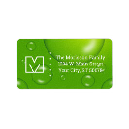 抽象芸術グリーンライムドロップ ラベル