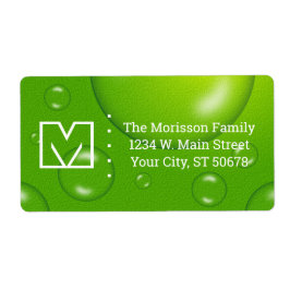 抽象芸術グリーンライムドロップ ラベル