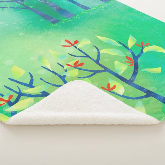 抽象芸術グリーンランドスケープアート シェルパブランケット (3/4)