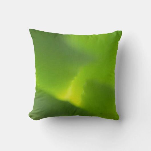 抽象芸術グリーンリーフとイエローリーフ クッション (正面)
