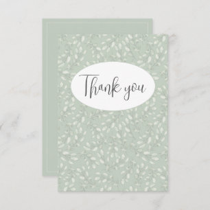 抽象芸術グリーンリーフフラットサンキューカード サンキューカード