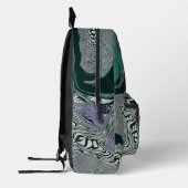 --抽象芸術グリーン大理石スワールアート プリントバックパック (左)