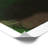 抽象芸術グリーン山脈 ポスター (角)