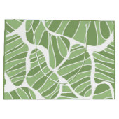 抽象芸術グリーン形状抱き枕 ラージペーパーバッグ (裏面)