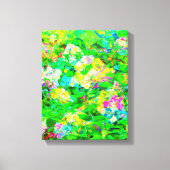 抽象芸術グリーン自然アート キャンバスプリント (正面)