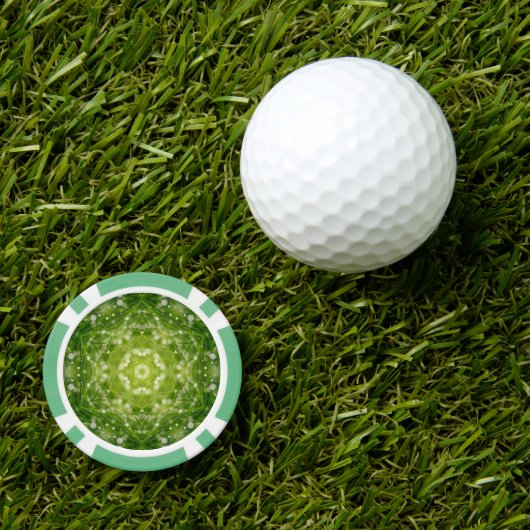 抽象芸術グリーン装飾プリント ポーカーチップ (ゴルフボールマーカー)