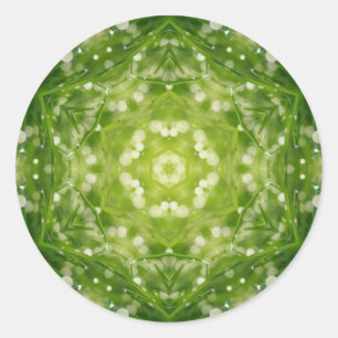 抽象芸術グリーン装飾プリント ラウンドシール