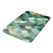 抽象芸術グリーン金ゴールド バスマット (アングル)