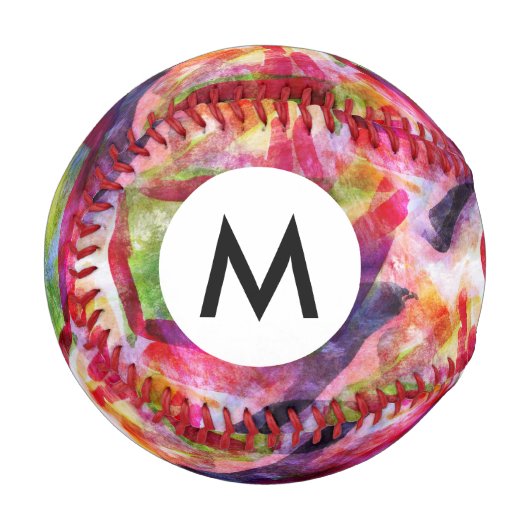 抽象芸術グリーン、赤の壁紙 野球ボール (正面左)