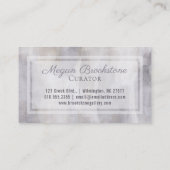 抽象芸術グレーとタンウォータカラー 名刺 (裏面)