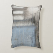 抽象芸術グレーとブルー絵画ズ アクセントクッション (裏面(縦))