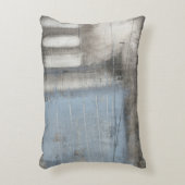 抽象芸術グレーとブルー絵画ズ アクセントクッション (正面(垂直))