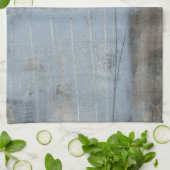 抽象芸術グレーとブルー絵画ズ キッチンタオル (折り畳み)