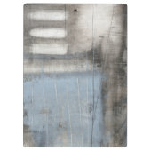 抽象芸術グレーとブルー絵画ズ クリップボード (裏面)