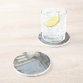 抽象芸術グレーとブルー絵画ズ コースター (側面)