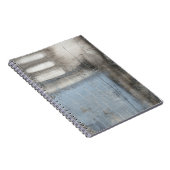 抽象芸術グレーとブルー絵画ズ ノートブック (右側)