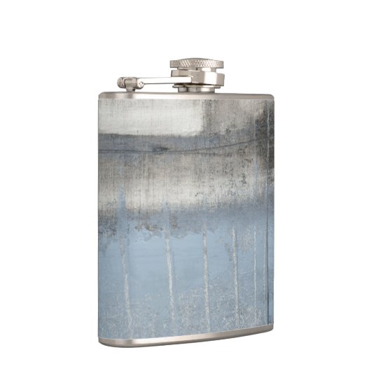 抽象芸術グレーとブルー絵画ズ フラスク (右)