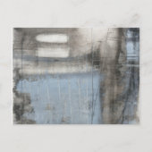 抽象芸術グレーとブルー絵画ズ ポストカード (正面)