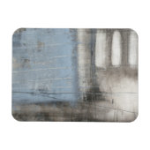 抽象芸術グレーとブルー絵画ズ マグネット (横)