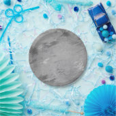 抽象芸術グレーグラファイトシルバーマーブルパーティーVIP ペーパープレート (パーティー)