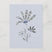 抽象芸術グレースケサイケデリックール花 シーズンポストカード (正面)