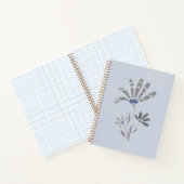 抽象芸術グレースケサイケデリックール花 ノートブック (内部)