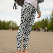 抽象芸術グレースケールパターン レギンス