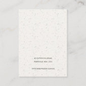 抽象芸術グレーセラミックス波耳鳴り表示装置 名刺 (裏面)