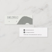 抽象芸術グレーセラミックテクスチャスタッドイヤリングディスプレイ スキニー名刺 (正面/裏面)