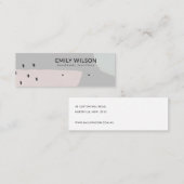 抽象芸術グレーダスキーピンクスタッドイヤリングディスプレイミニ スキニー名刺 (正面/裏面)